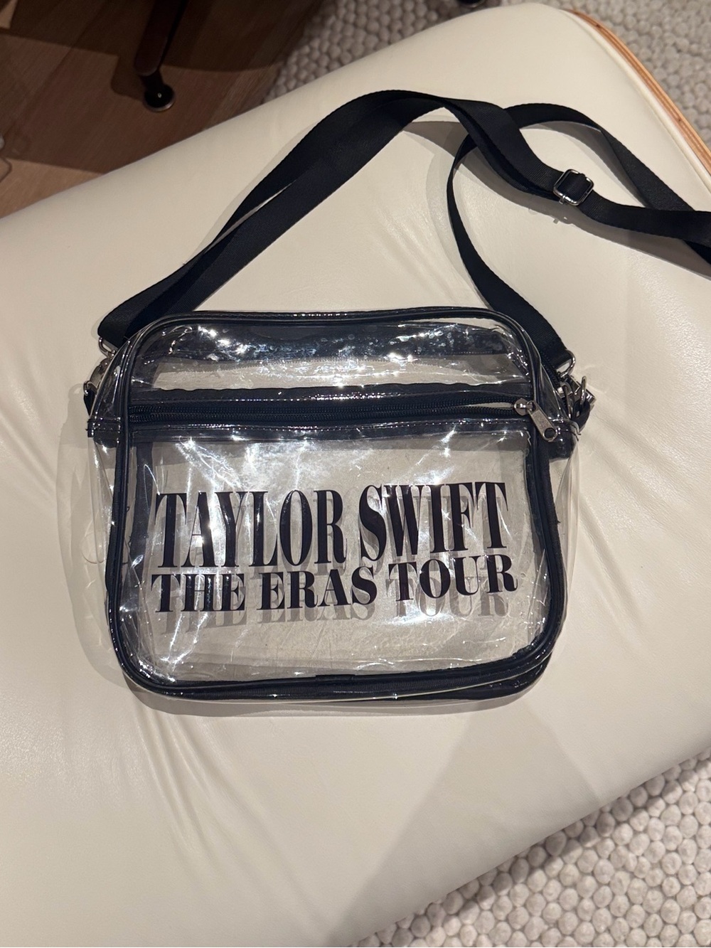 Taylor Swift ‘The Eras Tour’ Clear Crossbody Concert Bag with Black Trim